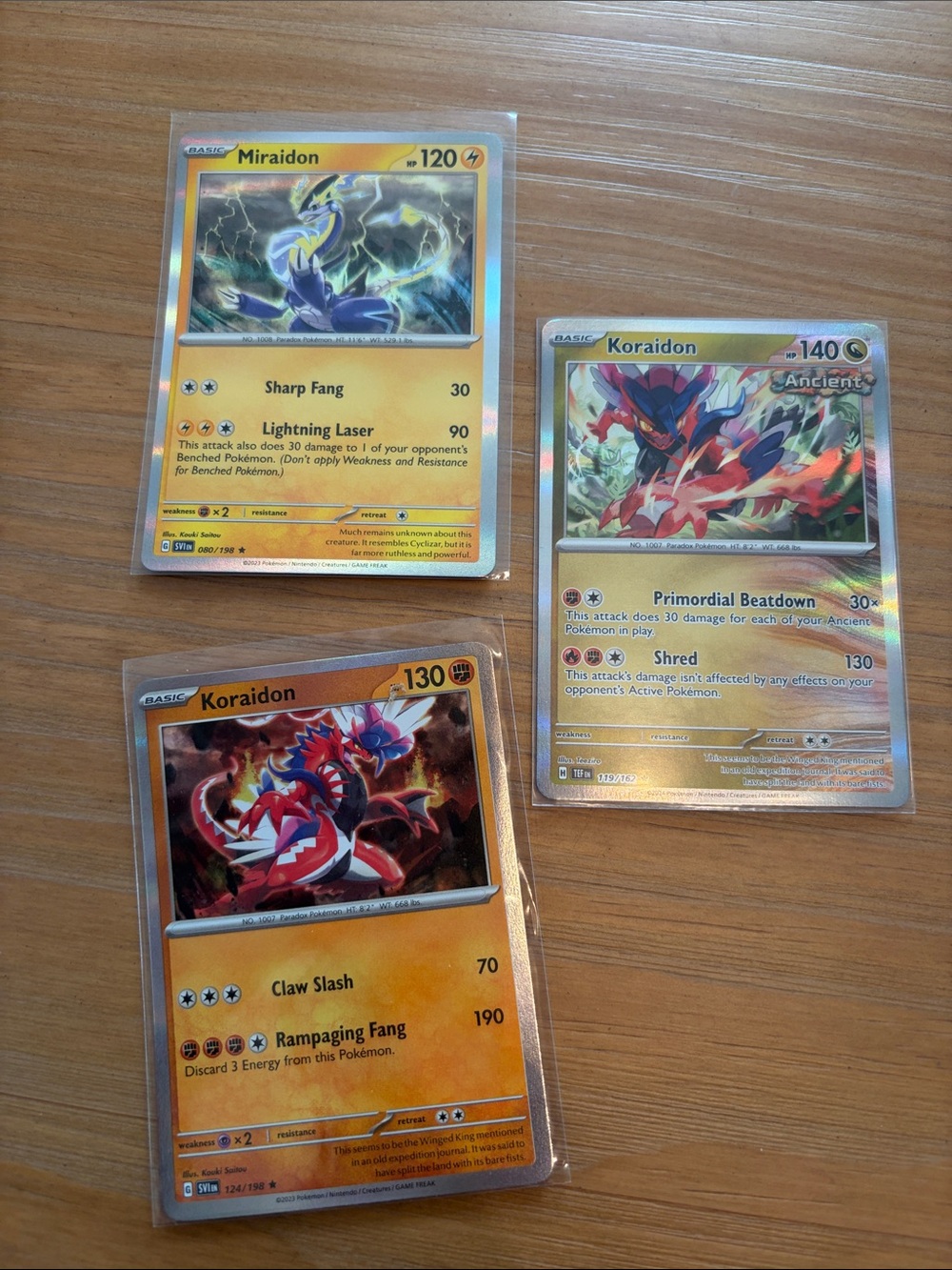 Paradox Duo Pokémon Card Lot Koraidon and Miraidon Holo Reverse Holo✨5/$25✨